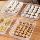 3/4 Layer Large Capacity Dumpling Box Sealed Fresh Wonton Storage Container - White-3 Layer