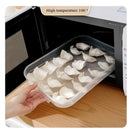 3/4 Layer Large Capacity Dumpling Box Sealed Fresh Wonton Storage Container - White-4 Layer