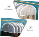 10pcs Dustproof Clothes Cover Transparent Hanging Wardrobe Storage Bag Set