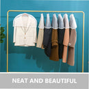 10pcs Dustproof Clothes Cover Transparent Hanging Wardrobe Storage Bag Set