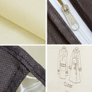 Hanging Garment Covers with Clear Window 120cm for Clothes Rack Closet Hanging - Beige