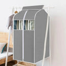 Hanging Garment Covers with Clear Window 120cm for Clothes Rack Closet Hanging - Grey