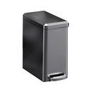 Kitchen Trash Can 9L Household Pedal Bin with Lid Large Capacity Waste Bucket - Tungsten Steel