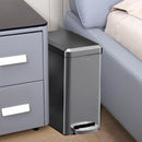 Kitchen Trash Can 9L Household Pedal Bin with Lid Large Capacity Waste Bucket - Tungsten Steel