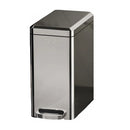 Kitchen Trash Can 9L Household Pedal Bin with Lid Large Capacity Waste Bucket - Stainless Steel