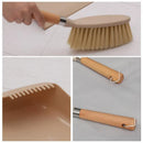 Wooden Handle Mini Brush and Dustpan Set for Desktop Cleanup Small Sweeper Set - B39