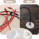 10 PCS 20mm Desk Cord Grommet, Flexible Silicone Cable Hole Cover Round Gasket - White
