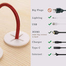 10 PCS 20mm Desk Cord Grommet, Flexible Silicone Cable Hole Cover Round Gasket - White