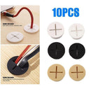 10 PCS 20mm Desk Cord Grommet, Flexible Silicone Cable Hole Cover Round Gasket - White
