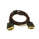 DVI Braided Cable Male DVI-D for LCD Monitor Computer PC Projector DVD Cord Lead - 1.5M