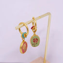 2-Piece Multicolour Floral Drop Earring Pair