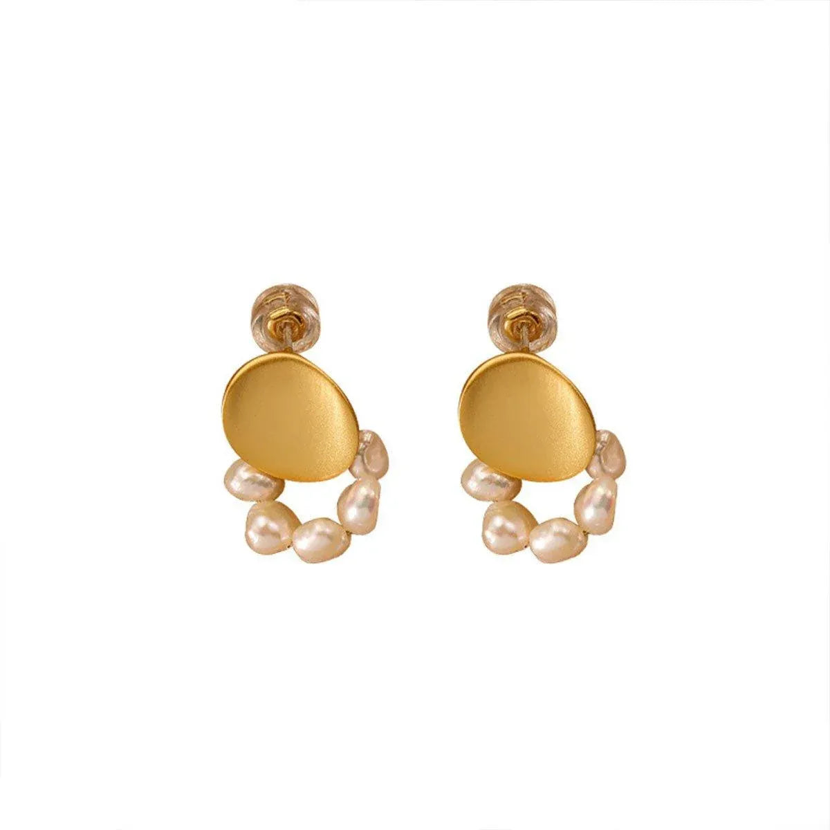 Vintage Pearl Beaded Earrings Simple Versatile Jewelry Women Elegant Fashion