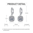 Classic Square Zircon Earrings for Women Elegant Sparkling Jewelry Gift Set
