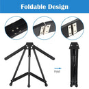 Black Aluminum Tabletop Easel Stand with Adjustable Arms for Art Painting Display