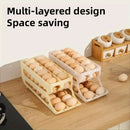 Sliding Egg Carton Refrigerator Storage for Kitchen Egg Holder and Organizer - Yellow