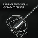 Stainless Steel Semi-Automatic Egg Beater Hand Pressed Kitchen Baking Tool - 14 Inch