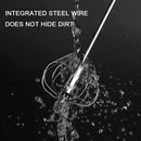 Stainless Steel Semi-Automatic Egg Beater Hand Pressed Kitchen Baking Tool - 14 Inch