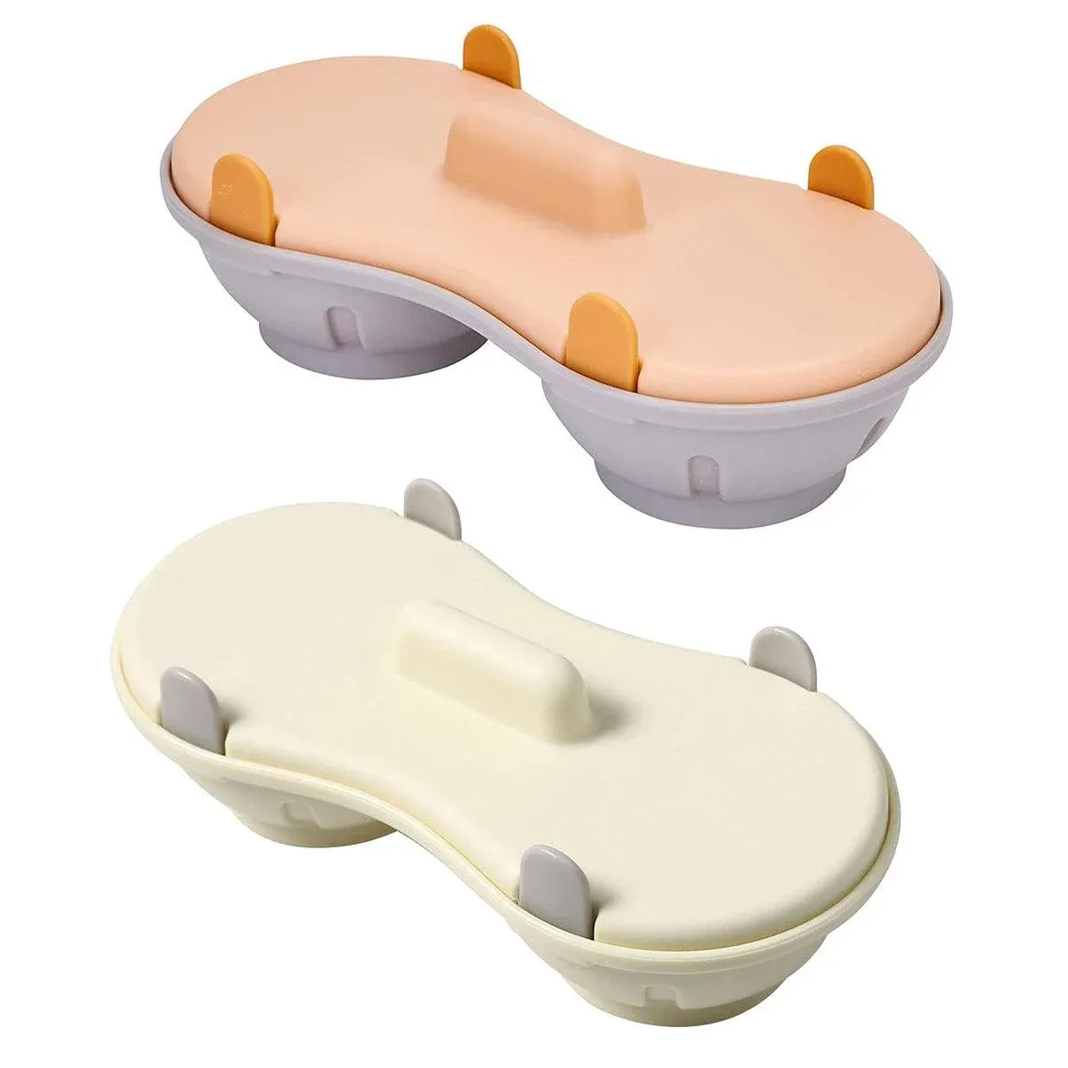 Microwave Egg Steamer With Lid Kitchen Egg Cooker Poacher Steam Box Container - Orange