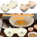 Microwave Egg Steamer With Lid Kitchen Egg Cooker Poacher Steam Box Container - Orange
