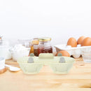 Microwave Egg Steamer With Lid Kitchen Egg Cooker Poacher Steam Box Container - White