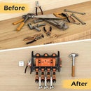 Wall Mounted Power Tool Rack Organiser, 3 Tier, Black, 1 Unit