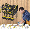 Wall Mounted Power Tool Rack Organiser, 3 Tier, Black, 1 Unit