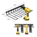 Metal Drill Storage Rack Power Tool Holder Organizer Wall Mount Heavy Duty Shelf