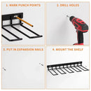 Metal Drill Storage Rack Power Tool Holder Organizer Wall Mount Heavy Duty Shelf