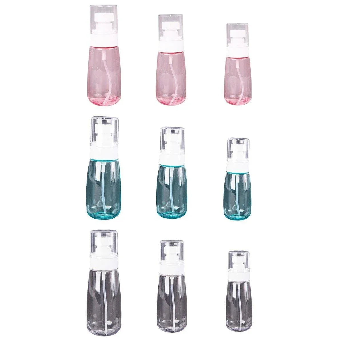 10pcs Portable Travel Emulsion Dispenser Bottle Press Pump Refillable Containers - Blue-100ml
