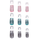 10pcs Portable Travel Emulsion Dispenser Bottle Press Pump Refillable Containers - Blue-100ml