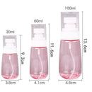 10pcs Portable Travel Emulsion Dispenser Bottle Press Pump Refillable Containers - Pink-100ml