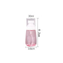 10pcs Portable Travel Emulsion Dispenser Bottle Press Pump Refillable Containers - Pink-100ml