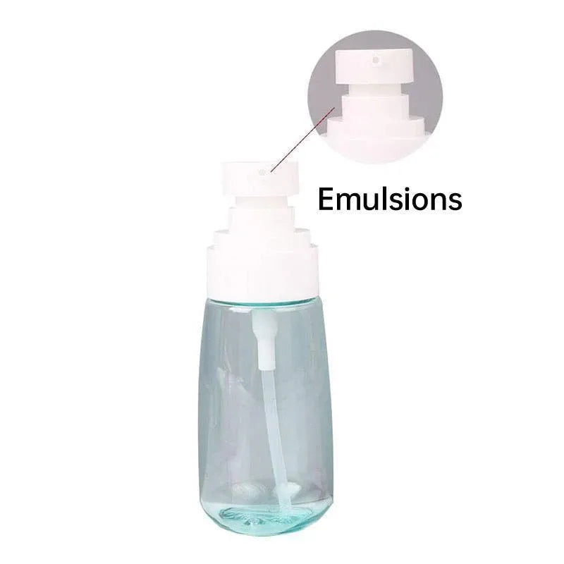 10pcs Portable Travel Emulsion Dispenser Bottle Press Pump Refillable Containers - Blue-30ml