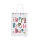 30X Premium Kraft Paper Tote Bag Durable Stylish High Capacity Birthday Gift Handbag - English-30pcs