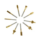 10Pcs/Set 3mm Titanium Mini HSS Router Bits Trimmer Shank For Rotary Tool