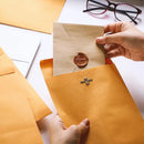 Yellow Kraft Paper Envelope 120gsm Metal Clasp Mailing Documents Office Use - 33x25.4x0.08cm