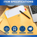 Yellow Kraft Paper Envelope 120gsm Metal Clasp Mailing Documents Office Use - 22.9x15.2x0.08cm
