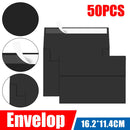50Pcs Black Premium Envelope High Quality Letter Mailer For Wedding Invite Gift