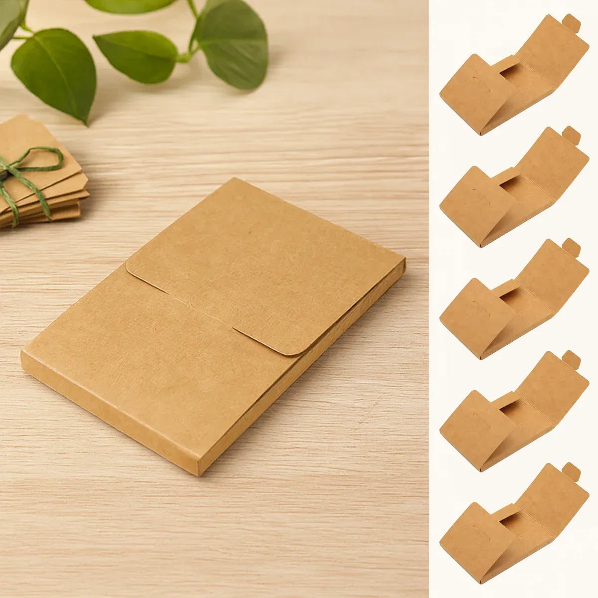 50PCS Kraft Paper Envelopes Boxes Easy Pop-Up for Mailing Shipping Storage Use