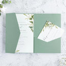 20PCS 3D Tri-Fold Holiday Wedding Invitation Envelope Greeting Cards Aesthetic - Green