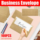 100Pcs Blank Kraft Paper Self Adhesive Business Envelope Mailing PeelSeal Use