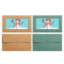 100PCS Small Kraft Paper Envelopes With Clear Window Self Seal Card Mailers - Kraft