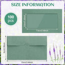 100PCS Small Kraft Paper Envelopes With Clear Window Self Seal Card Mailers - Kraft