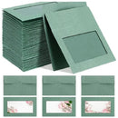 100PCS Small Kraft Paper Envelopes With Clear Window Self Seal Card Mailers - Kraft