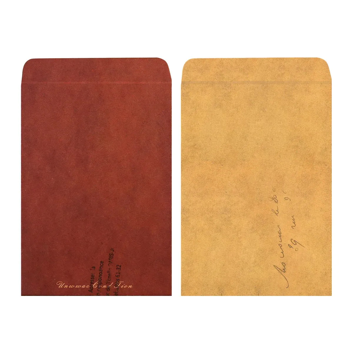 50PCS Vintage Kraft Paper Envelopes Self-Adhesive Durable for Invitations Use - Kraft