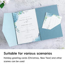 20PCS 3D Tri-Fold Holiday Wedding Invitation Envelope Greeting Cards Aesthetic - Pink