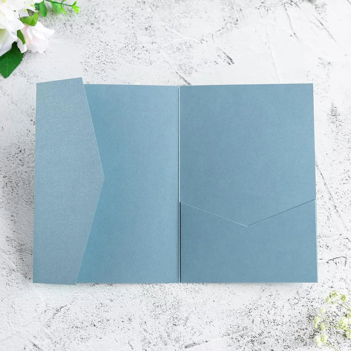 20PCS 3D Tri-Fold Holiday Wedding Invitation Envelope Greeting Cards Aesthetic - Pink