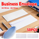 50 Pack White Plain Business Envelopes Peel and Seal Mailing Envelopes - 24.1x10.5cm