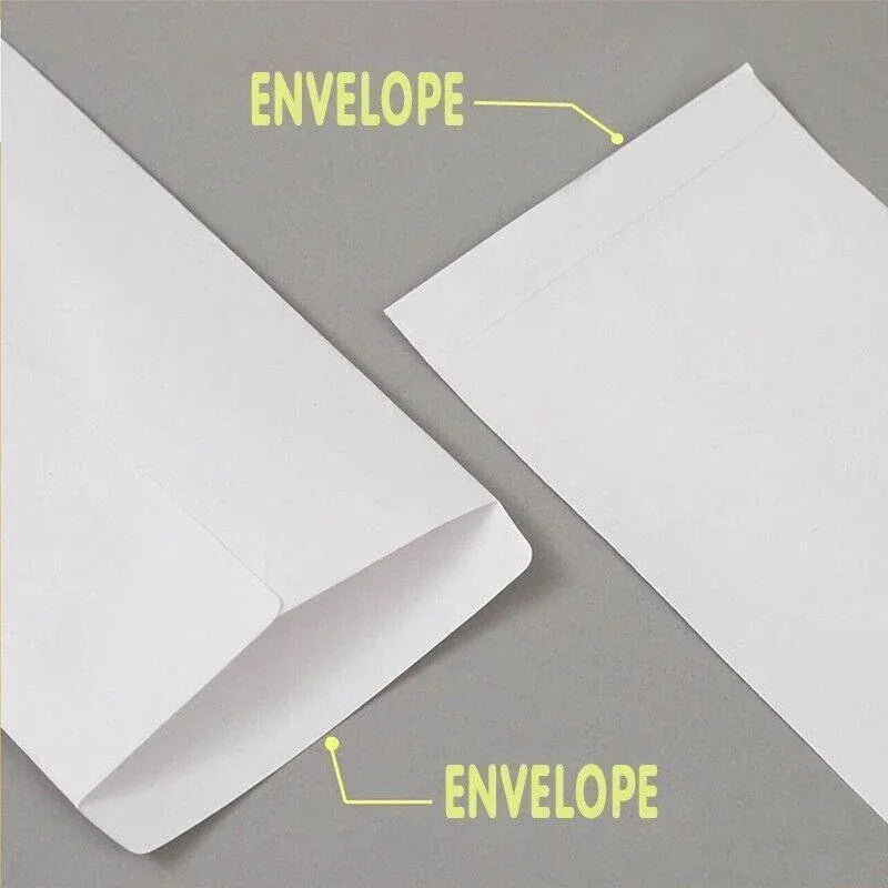 White Business Envelopes 8 Sizes Opaque Mailer with Pre-Printed Postcode - 3N:175*125MM