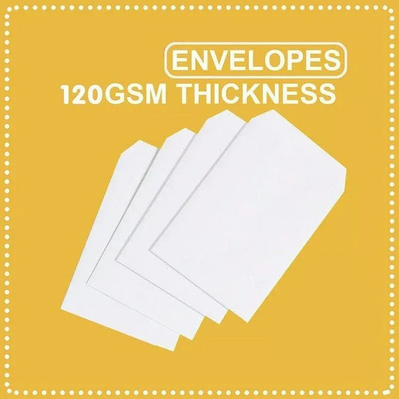 White Business Envelopes 8 Sizes Opaque Mailer with Pre-Printed Postcode - 3N:175*125MM